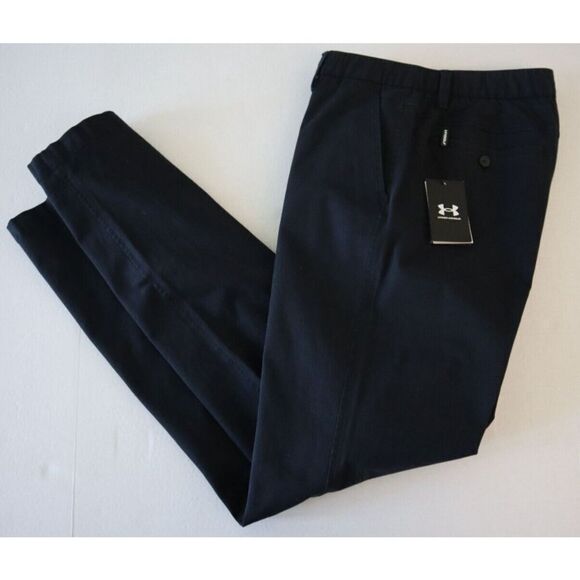 Under Armour 1370081 001 Men's Sz 36 x 34 Black Chino Tapered Leg Pants - Picture 7 of 9